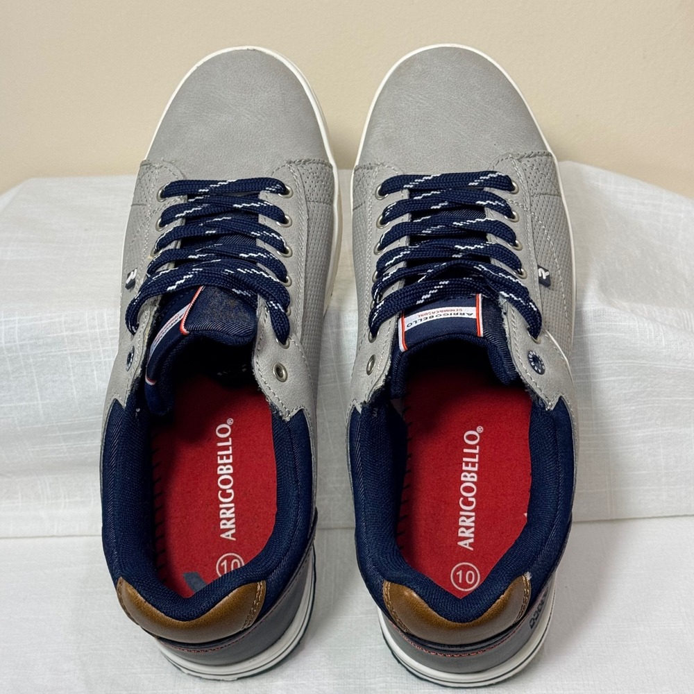 Arrigo Bello Men's Gray Navy Casual Sneakers Size 10 US A0174-4 - Picture 11 of 15